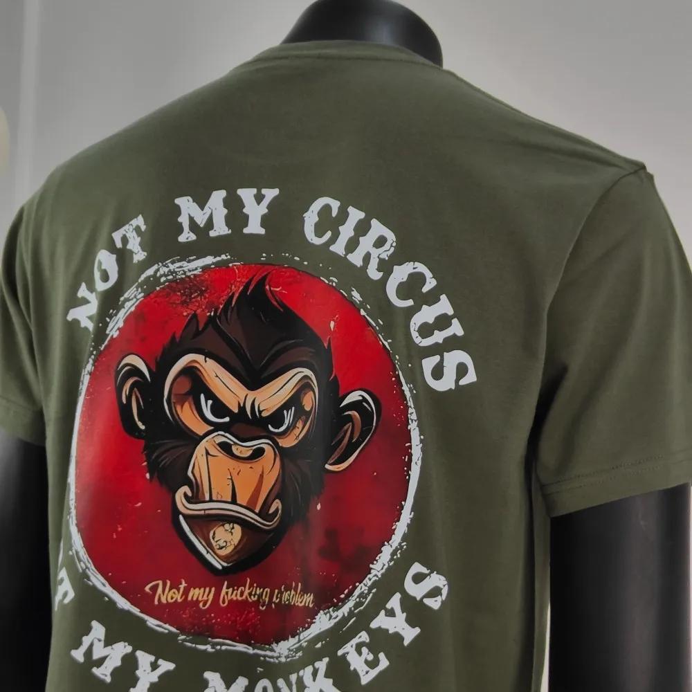 Pas mon cirque pas mes singes pas mon problème imprimé T-Shirt été respirant Camisetas nostalgie swe