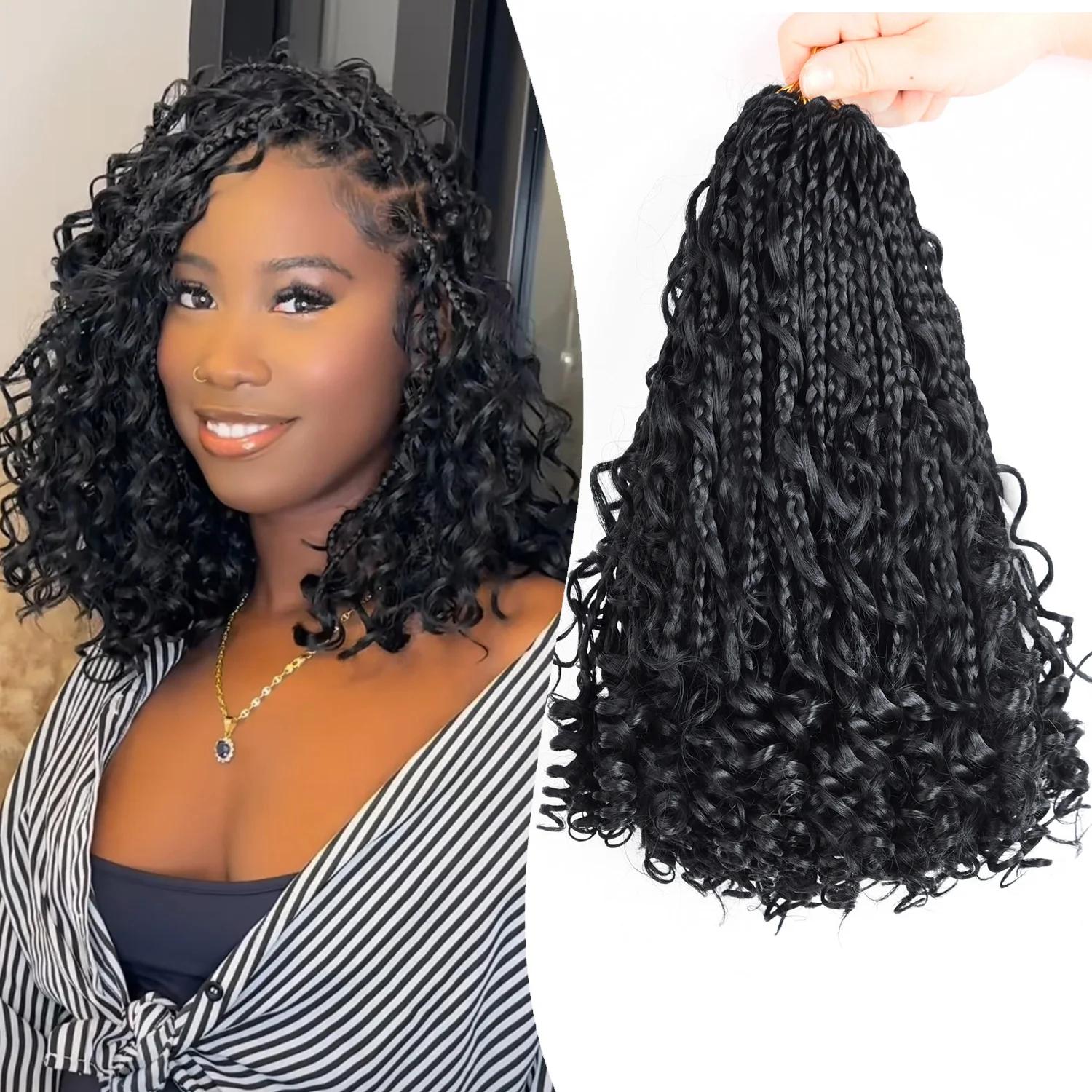 10 pouces déesse boîte tresses Crochet cheveux 1 paquet/lot synthétique Boho Crochet boîte tresses a