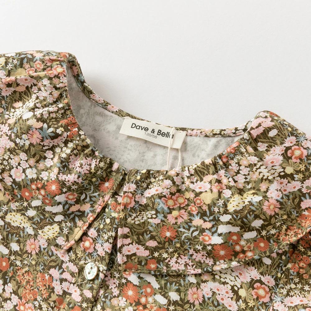 Dave Bella – robe florale d'automne pour enfants, tenue de princesse à manches longues, mignonne, vê