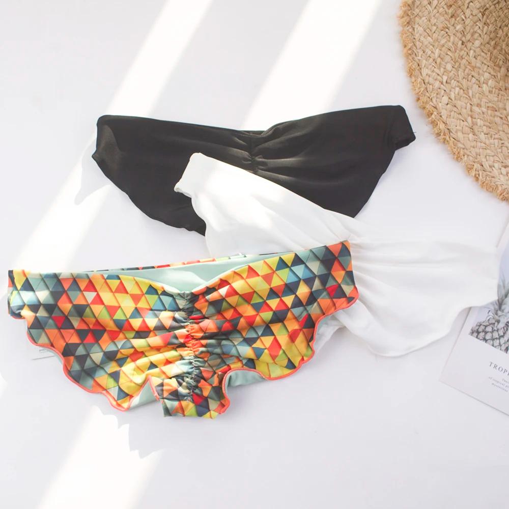 Maillot de bain une pièce pour femme, 3 couleurs, tailles S-XL, style brésilien, tanga, bas de bikin
