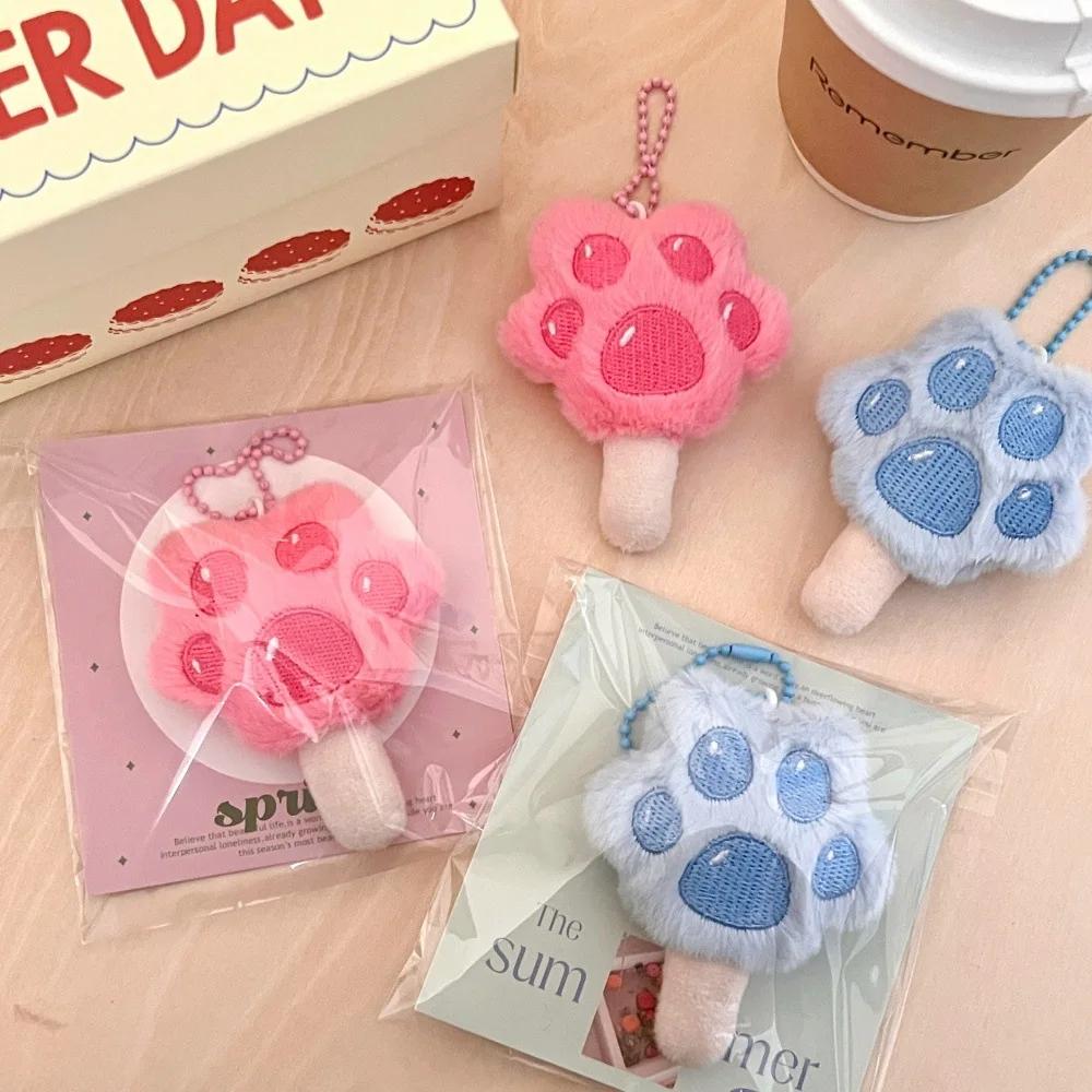 1/2 pièces mignon dessin animé pendentif chaton griffe Popsicle Figurine porte-clés sac porte-clés p