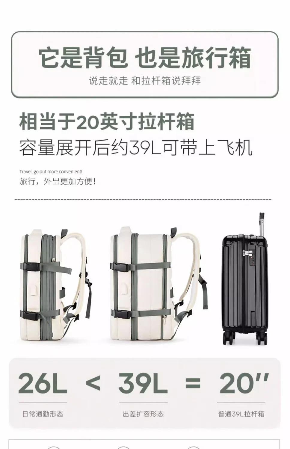 Sacs à dos de charge multifonctionnels de grande capacité, sacs d'affaires, sac à dos de voyage exte