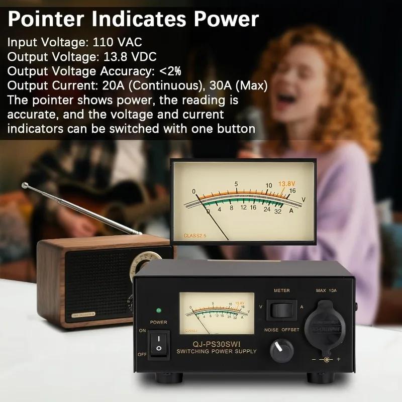 Alimentation cc 13.8V 30A pour radio amateur, alimentation de banc régulée avec décalage de bruit, c