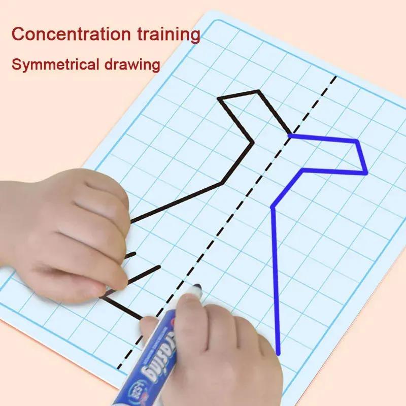 Le jouet de dessin symétrique à grille pour enfants de 30 pages se concentré sur les motricité fine,