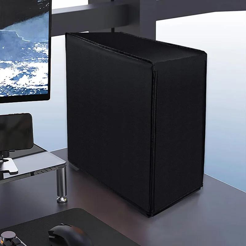 Housse anti-poussière pour boîtier d'ordinateur de bureau, sac de protection complet efficace, houss