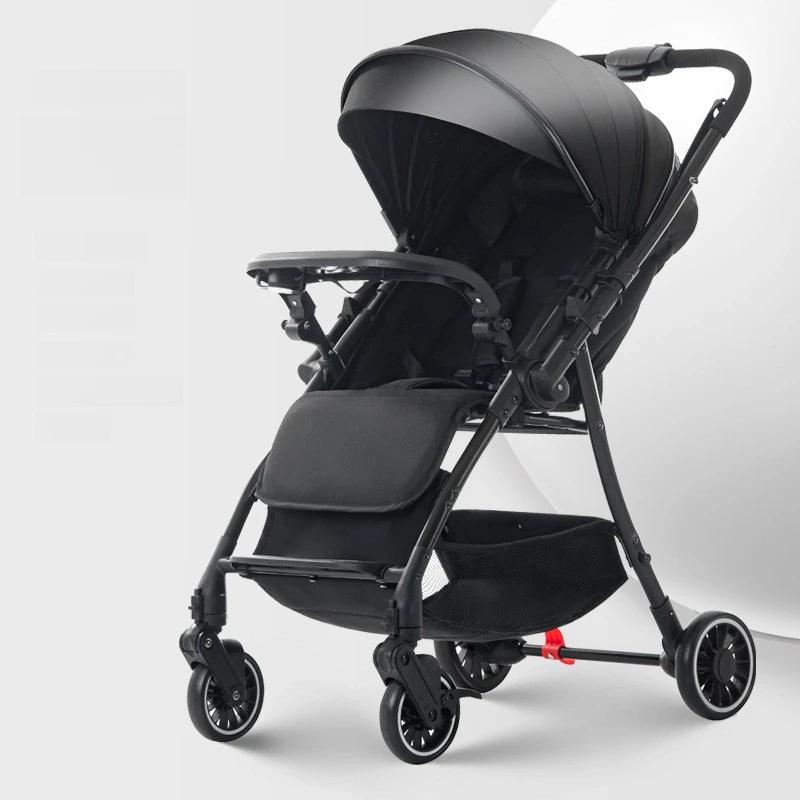 Poussette nouvellement améliorée avec chariot poussoir bidirectionnel à vue élevée qui peut s'asseoi