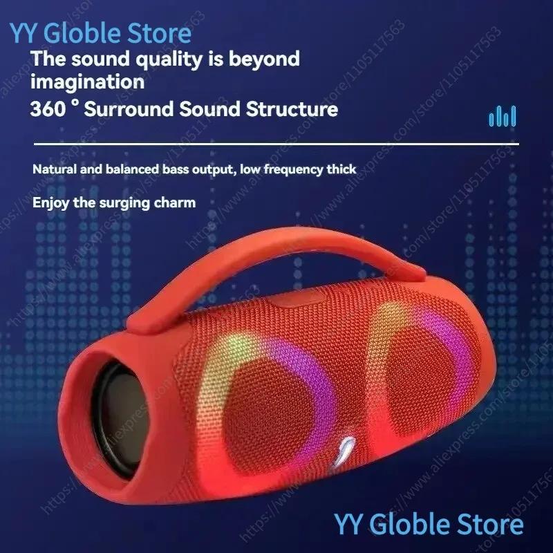 Haut-parleur Bluetooth 100 W : Boombox portable étanche à lumière RVB avec TWS 360 °   Stereo, radio