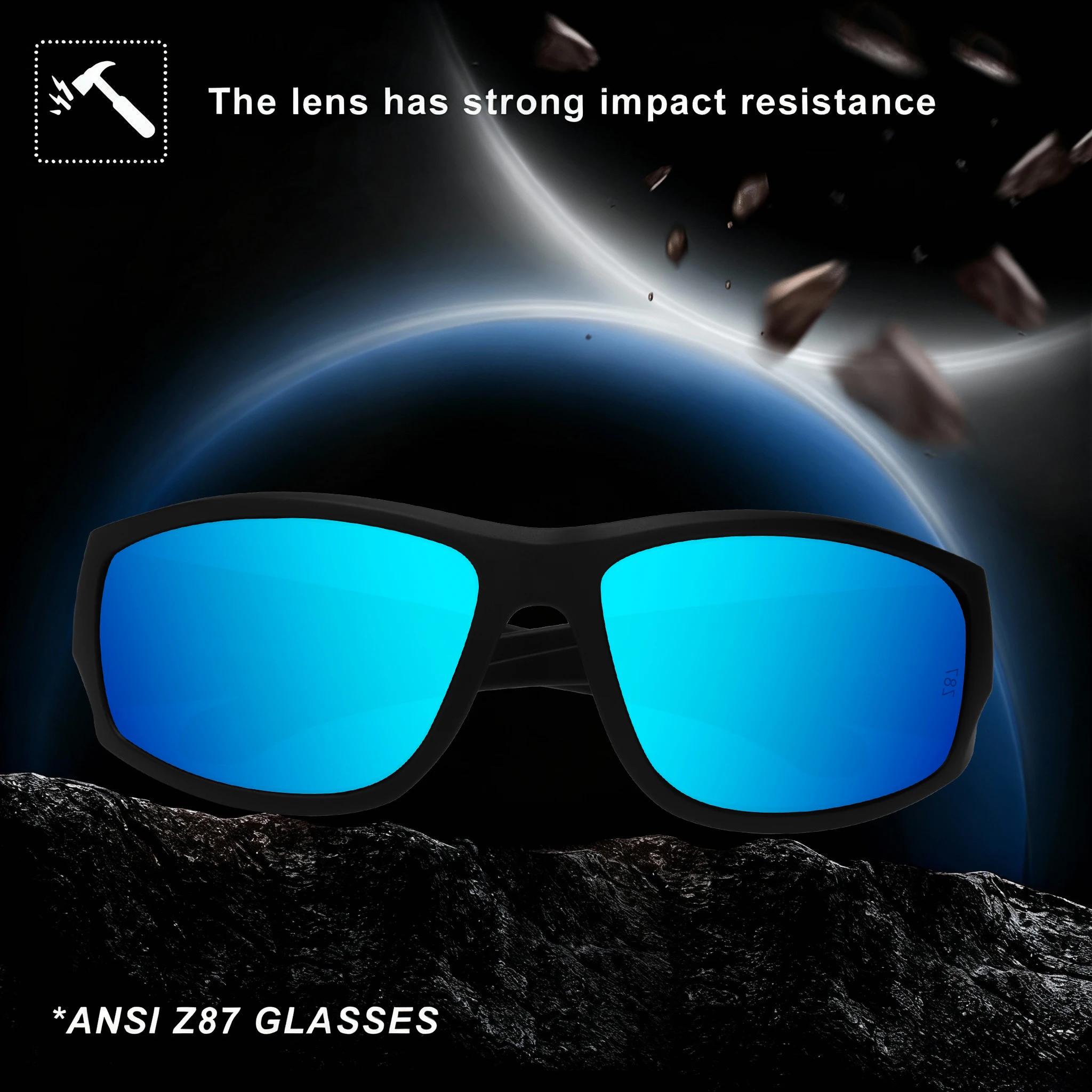 XL Z87 lunettes de soleil enveloppantes de sécurité pour le travail pour grandes têtes hommes femmes