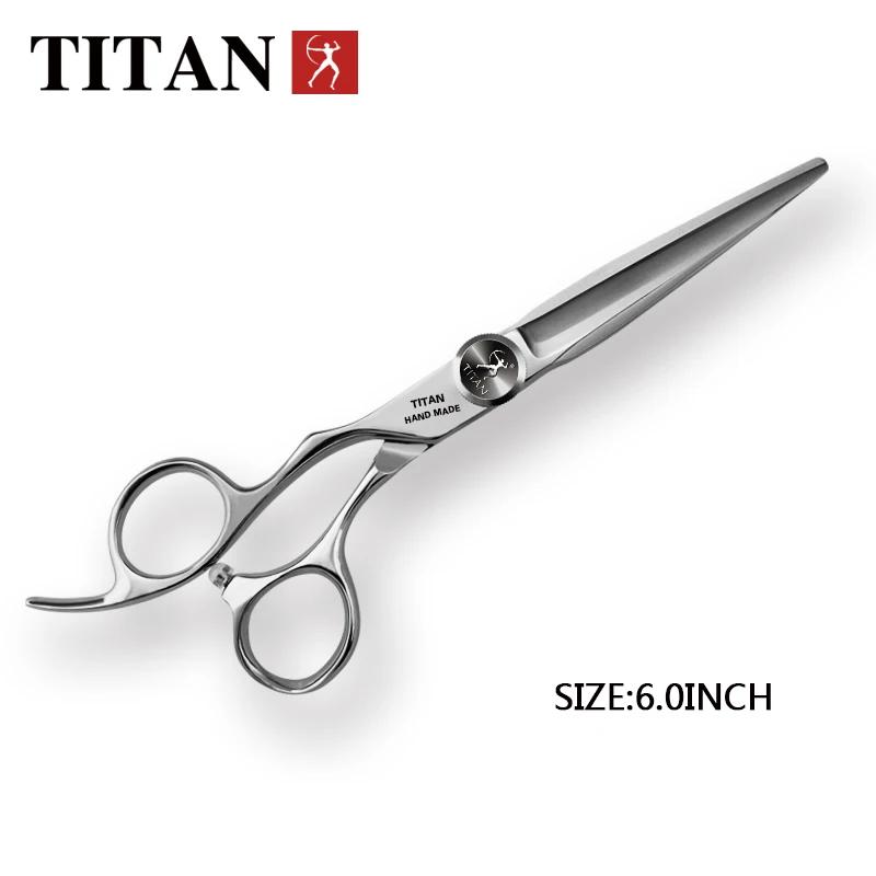 TITAN professionnel barbier coupe poignée gauche ciseaux cheveux ciseaux amincissement coiffure coup