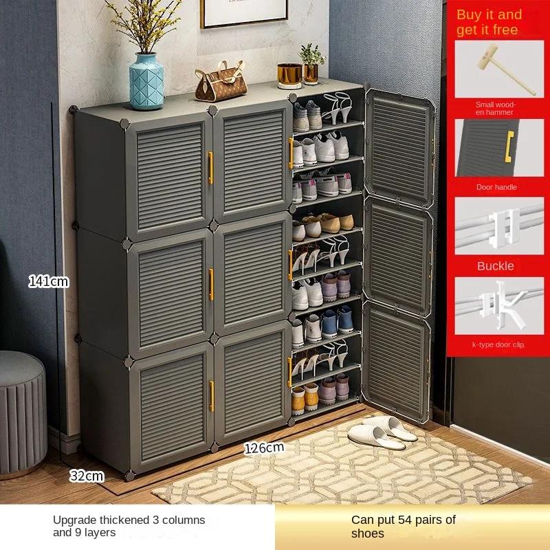Étagère de rangement à assembler pour chambre à coucher et salon, multicouche, haute capacité, anti-