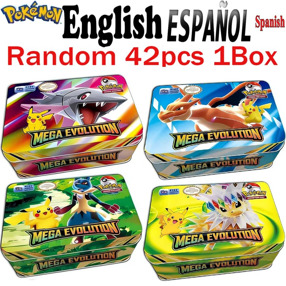 MEGA EVOLUTION 42 pièces cartes Pokemon jouets de combat origine perdue boîte Pokemons avec Pikachu 