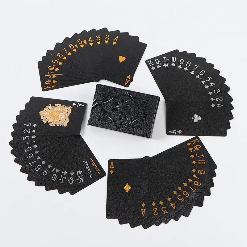 Couleur noir or jeu de cartes carte groupe imperméable Poker costume magique Dmagic paquet jeu de so