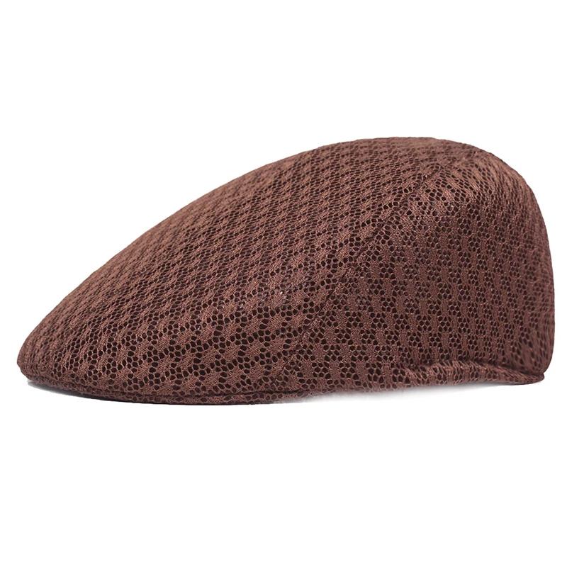 2025 nouveau été béret décontracté chapeau unisexe maille casquettes plates Style gavroche réglable 