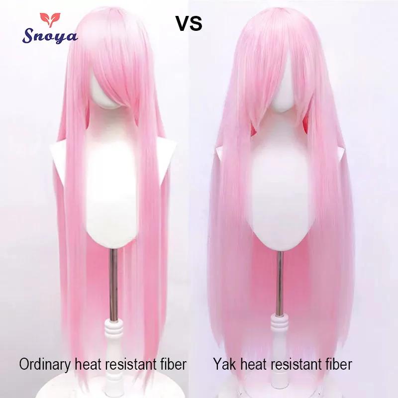Snoya 100 cm synthétique moelleux maïs perm Cosplay perruque rose rouge bleu violet Anime fête longu
