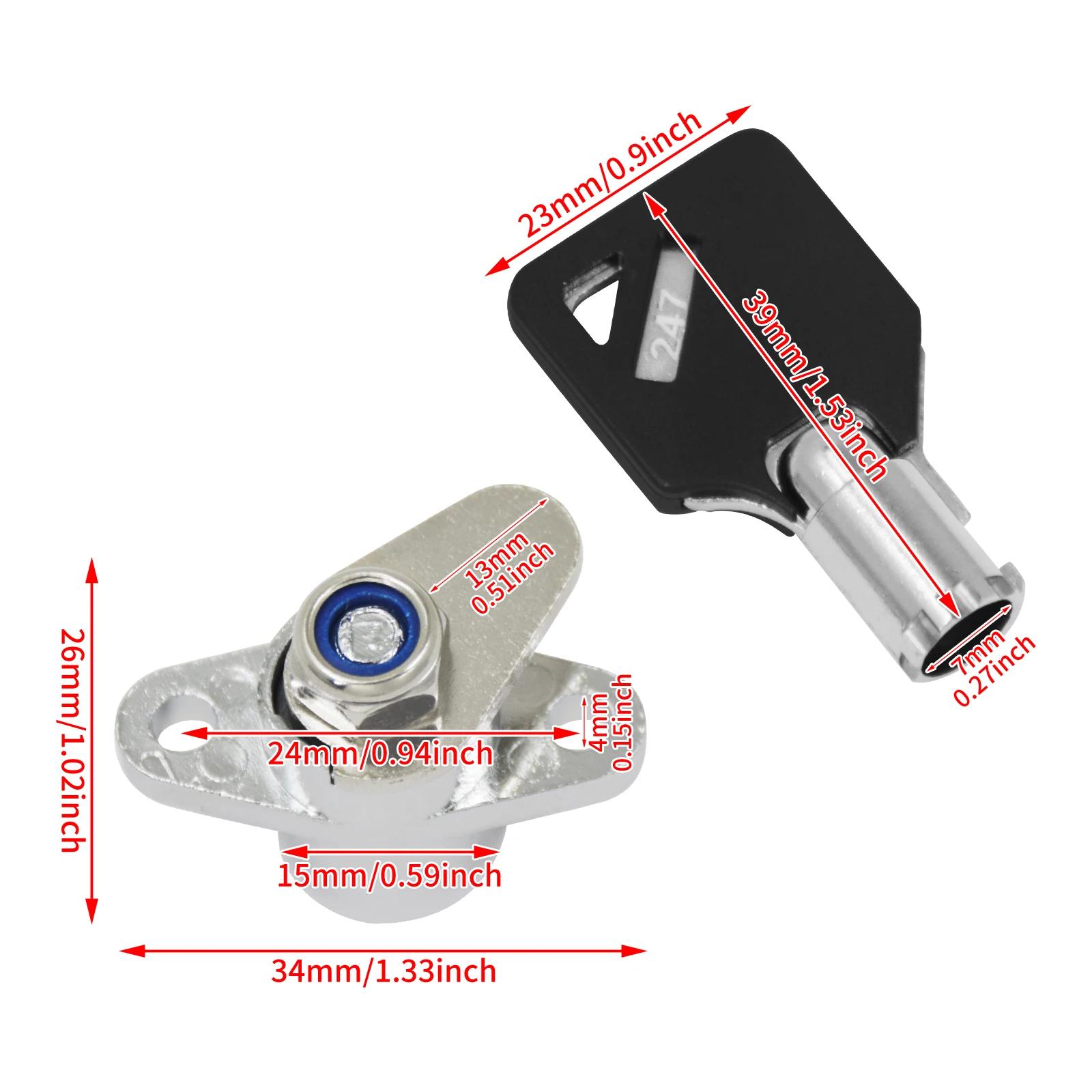 Serrure de sacoche de moto avec jeu de 2 clés, pour Harley Touring Electra Street Glide Road King FL