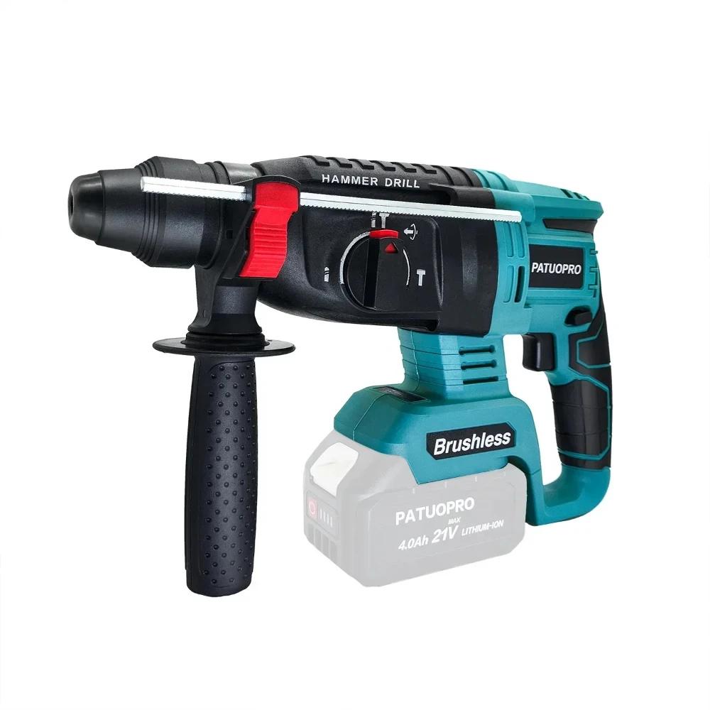 Perceuse à percussion rotative sans fil sans brosse 18V SDS Plus perceuse à percussion électrique 4 