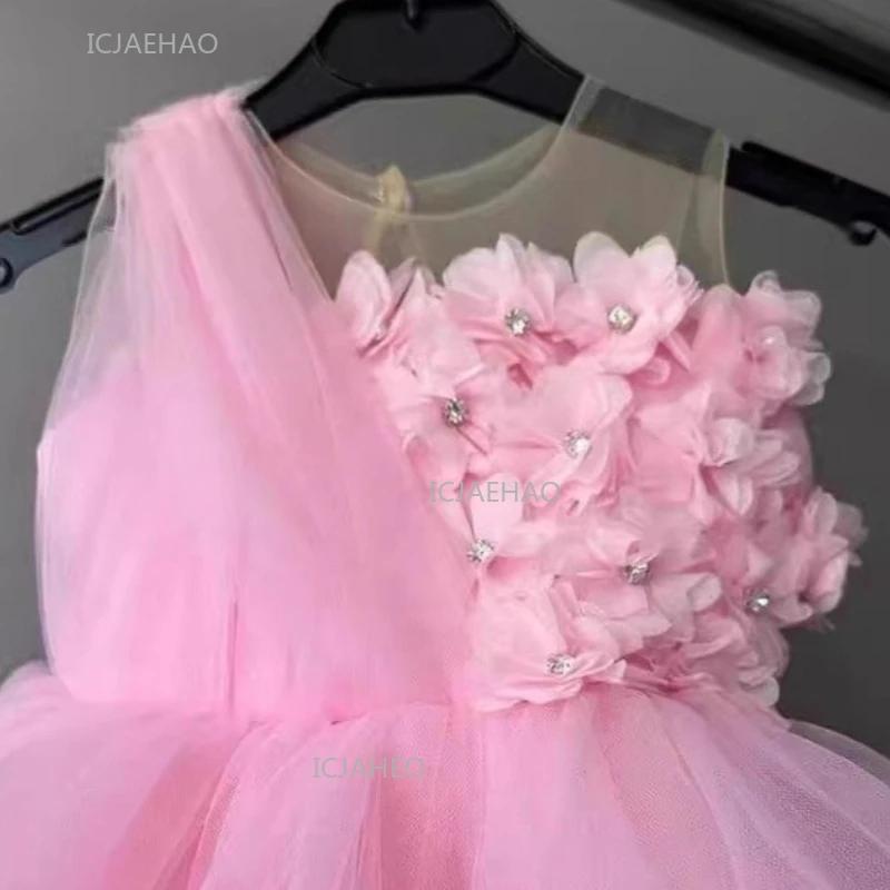 Robes de soirée pour récital de piano, robe tutu fleurie pour filles, tenue de fête formelle pour en