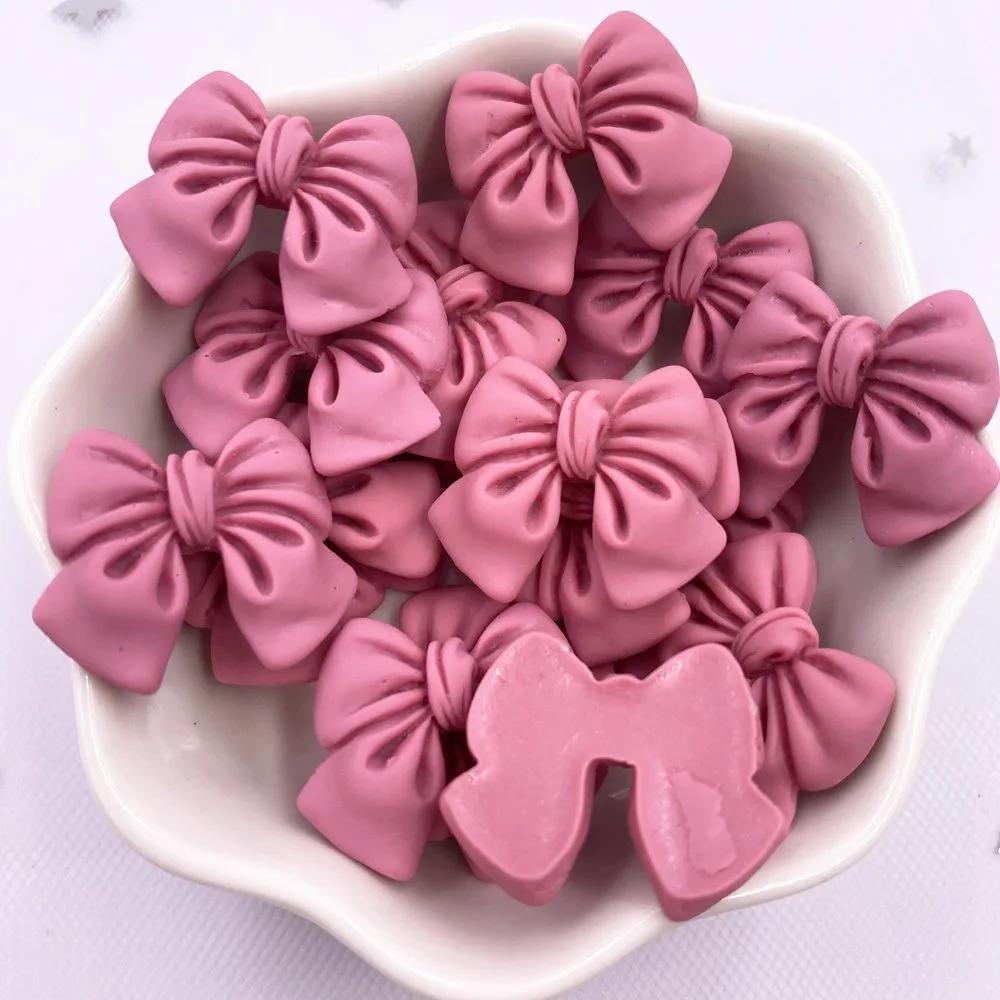 Figurines en résine colorée Kawaii, 20 pièces, nœud papillon de dessin animé, à dos plat, Scrapbook,