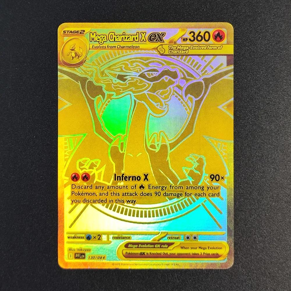 Cartes de Collection anglaises Pokemon 2025, MEGA2 Dragonite MEGA Charizard Lucario Gardevoir EX, je
