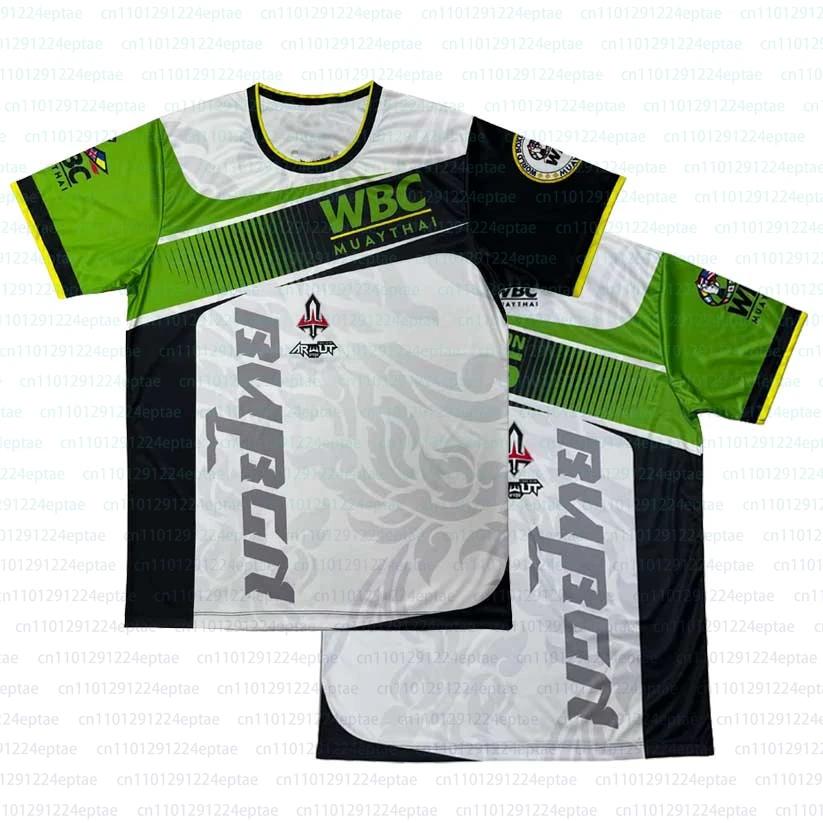 T-shirt pour homme WBC Muay Thai imprimé en 3D, mode sportive cool, streetwear, manches courtes, été