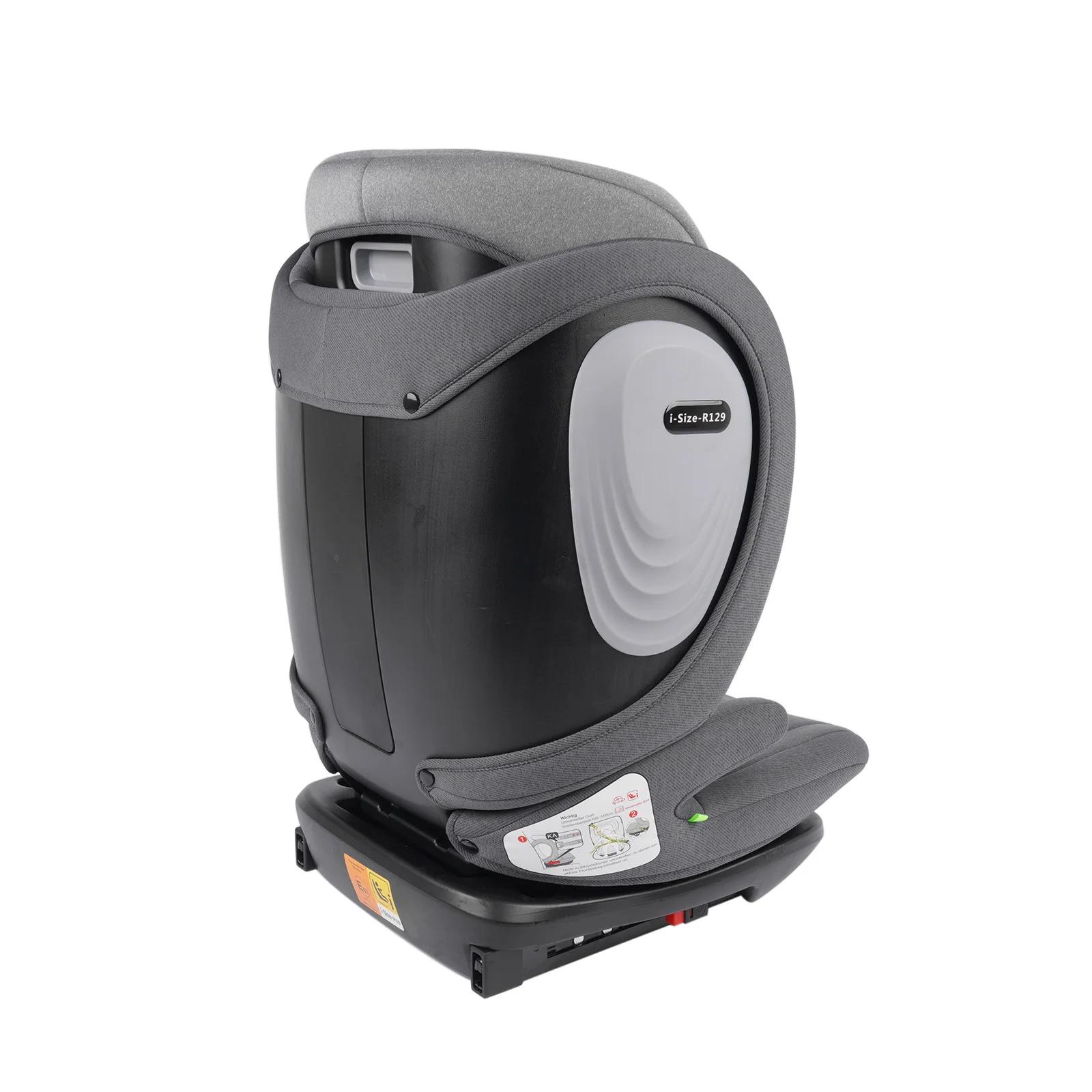 AP03 KL005 Siège auto enfant gris/noir avec certifié ISOFIX,ECE R129, pour 3 à 12 ans, 100-150 CM, 1