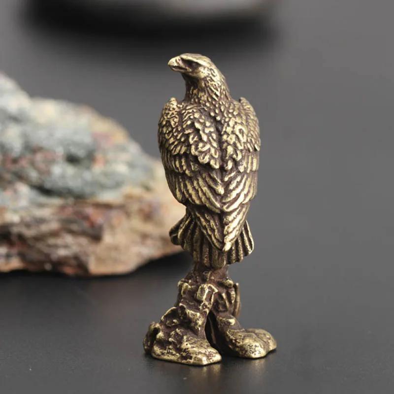 Ornement d'aigle fait à la main, Sculpture d'oiseau en cuivre Vintage, artisanat fait à la main, déc