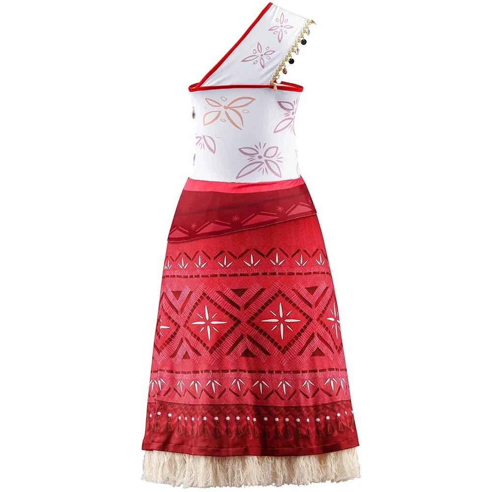Robe d'aventure en mer pour femmes, tenue de cosplay Moana Vaiana avec collier, déguisement d'été po