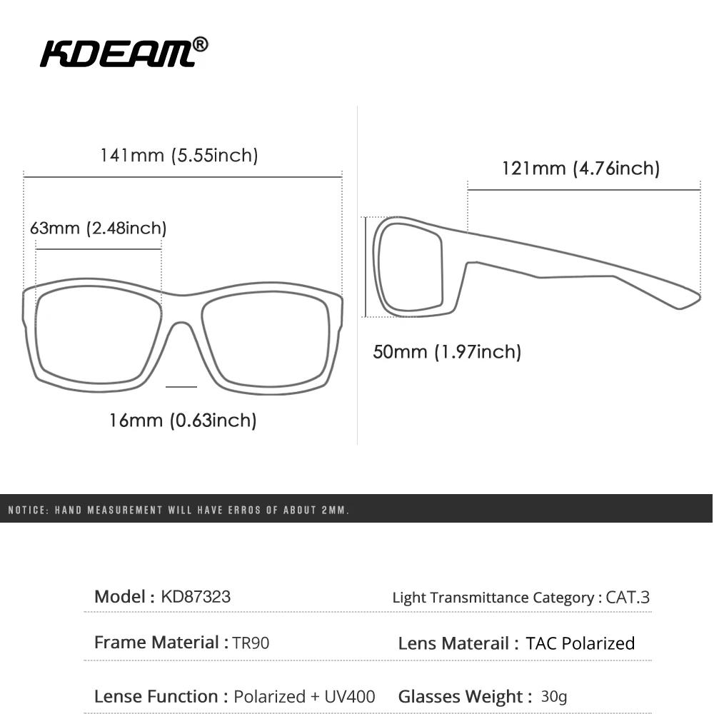 KDEAM 2024 lunettes de soleil de pêche polarisées et lentille de Protection UV400 lunettes de soleil