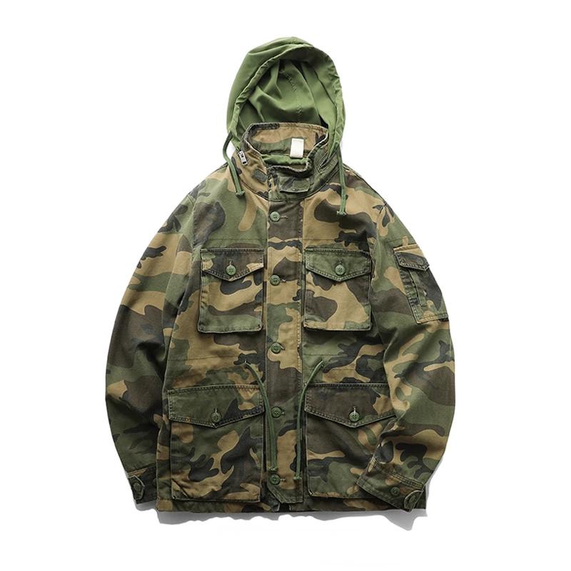 Veste matelassurera lourde rétro américaine, coupe-vent, manteau d'outillage de poche, style militai