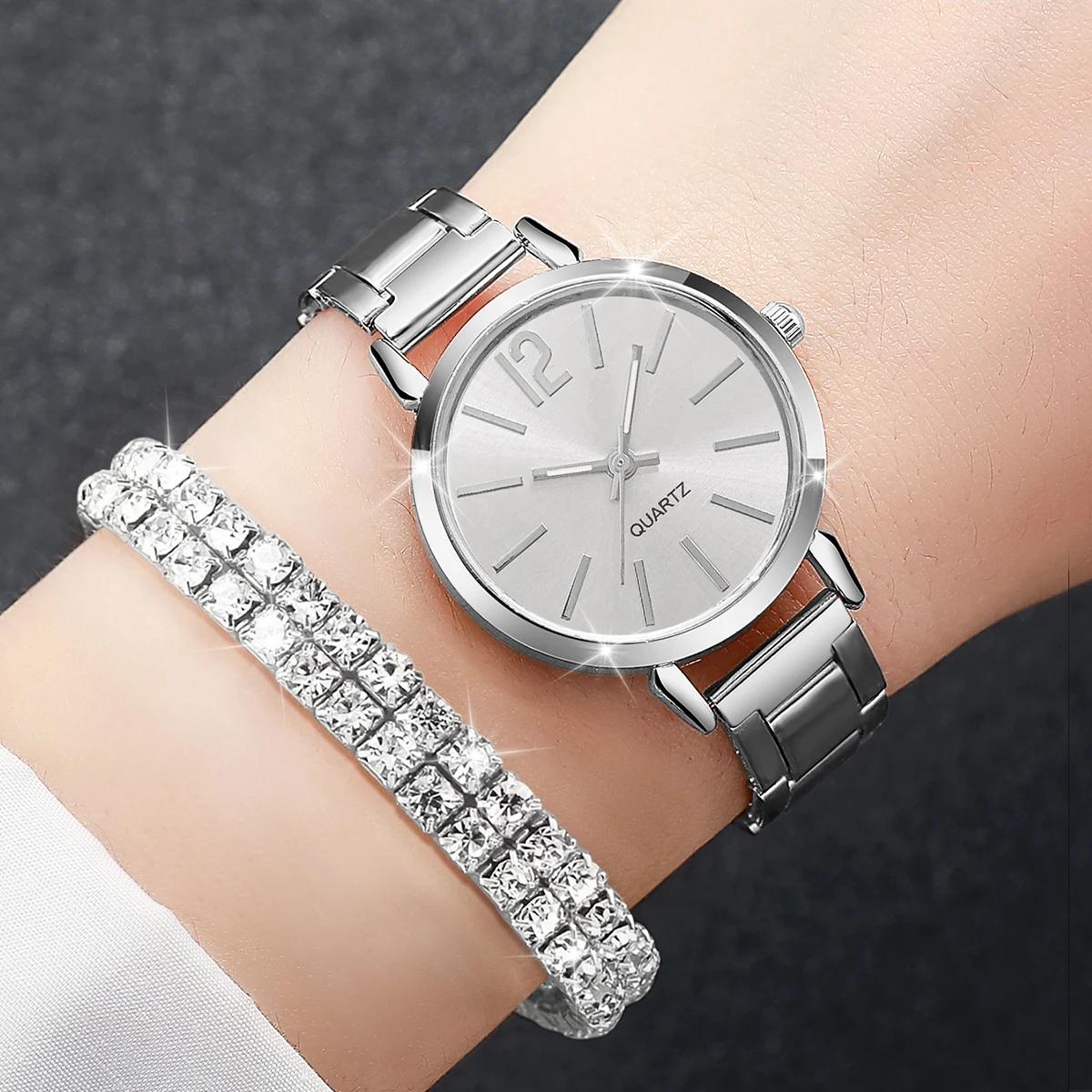 6 pièces/ensemble montre pour femme mode bracelet en acier montres à Quartz ensemble de bracelets en