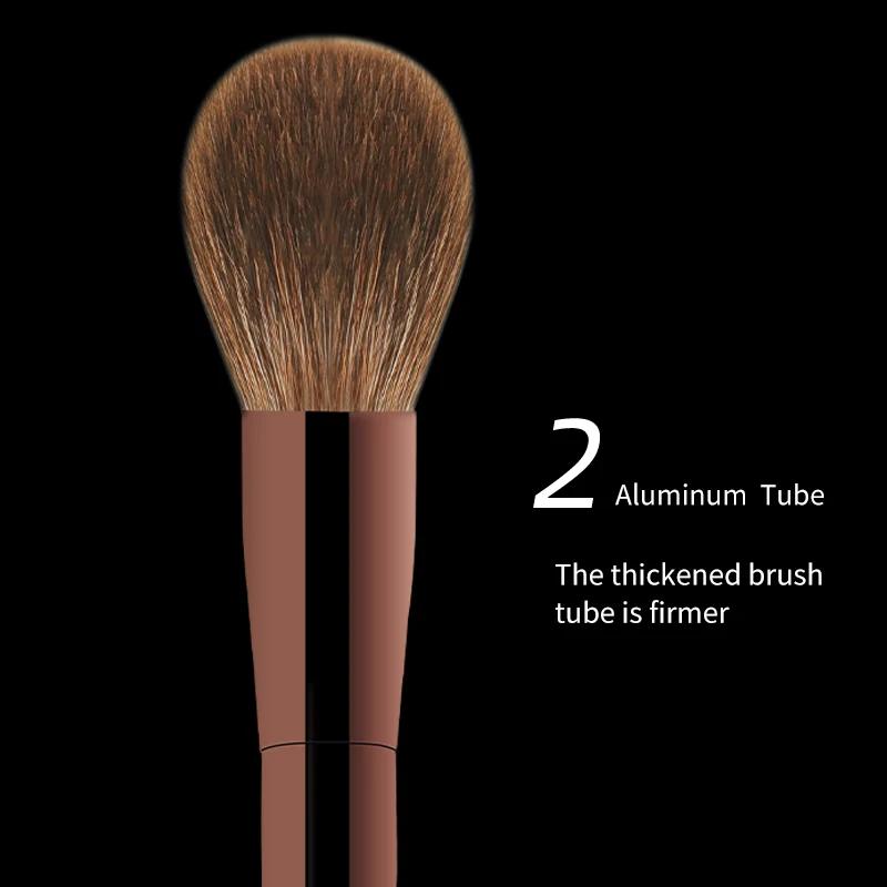 Ensemble de pinceaux de maquillage sablier, Mini brosse Portable 7 pièces, brosse en poils d'animaux