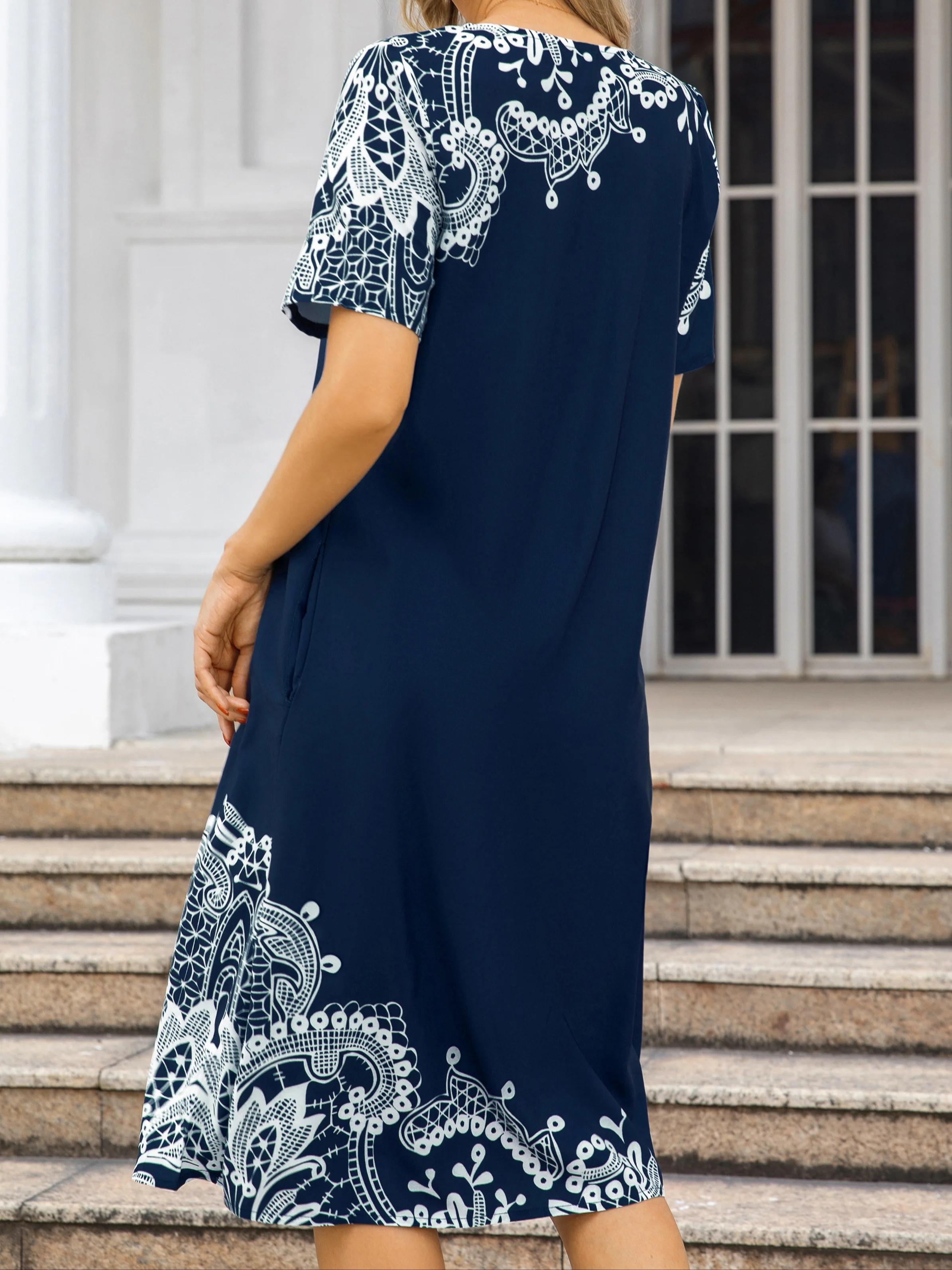 Grande taille mode femmes élégantes robe ample tenue décontractée femmes robe nouveau tempérament
