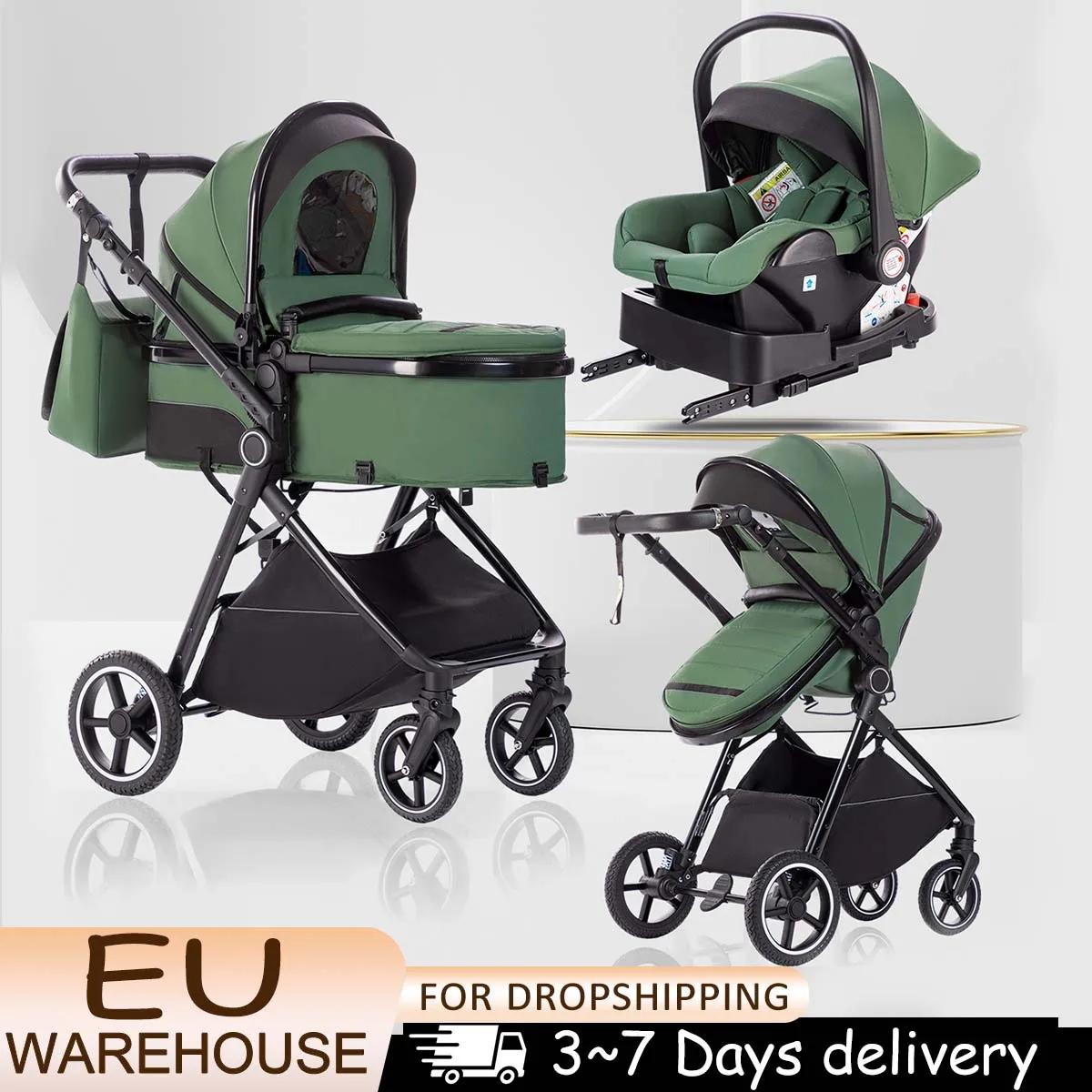 Poussette bébé 3 en 1, facile à plier, multifonctionnelle, voyage, Portable, siège de sécurité, norm