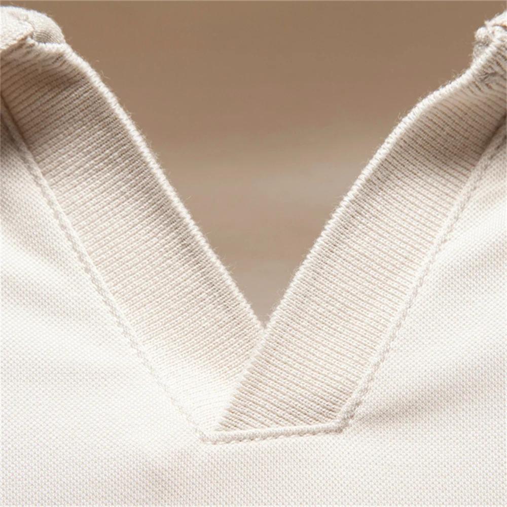 AIOPESON Polo Homme Respirant en Soie, Couleur Unie, Doux et Agréable pour la Peau, Style Décontract