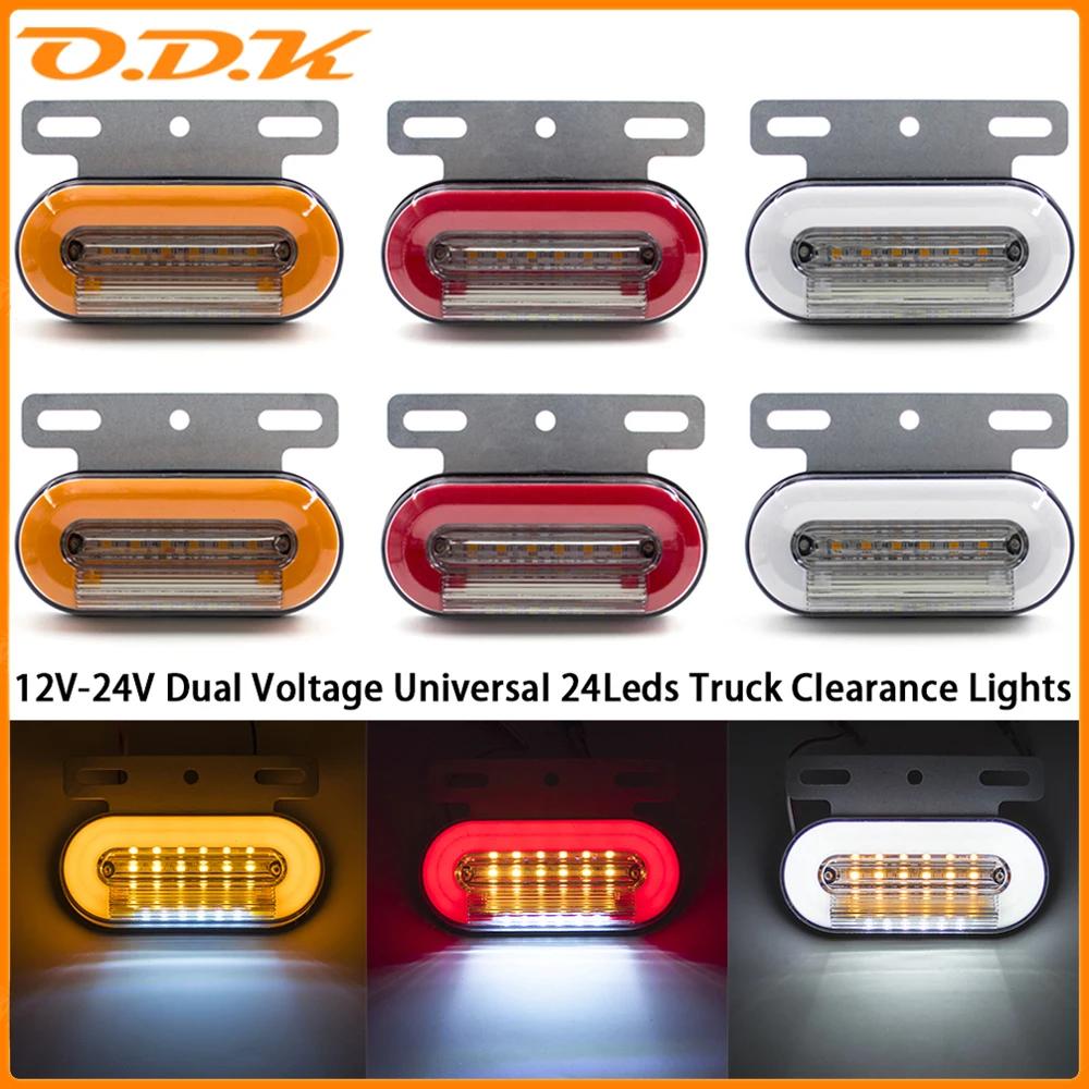 4x/8x 12V 24V 24 Leds Étanche Voiture Camion Feux De Position Latéraux Feux Externes Signal Indicate