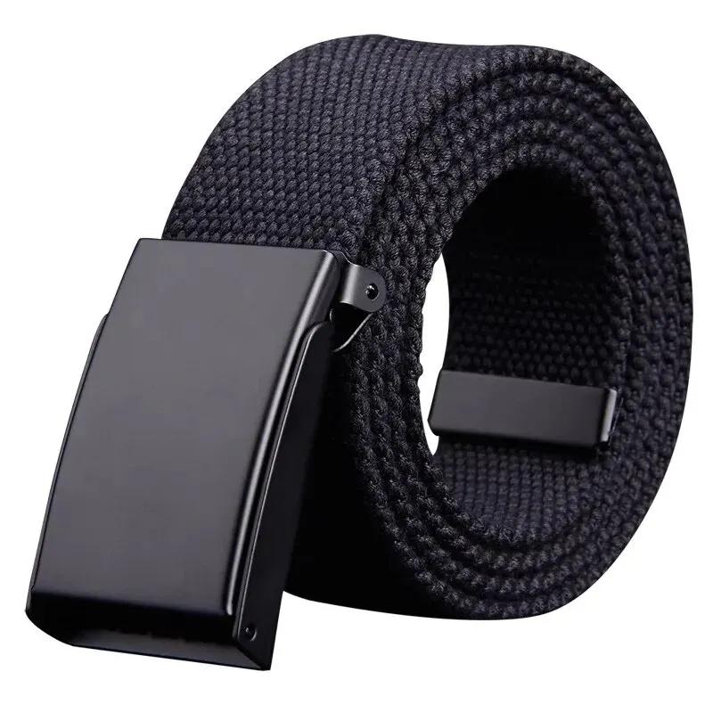 Ceinture en toile respirante pour hommes et femmes, ceinture réglable, DulFor Jeans, extérieur, unis