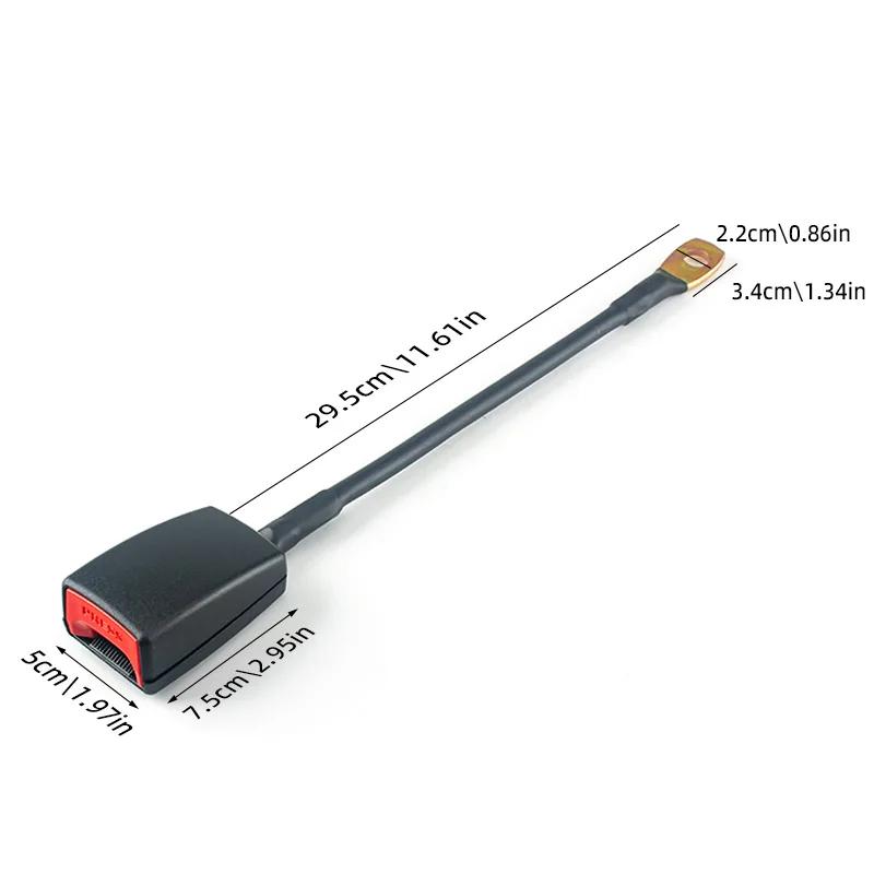Longue tige L = 430mm/370mm, longue tige en plastique noire pour voiture, boucle de ceinture de sécu