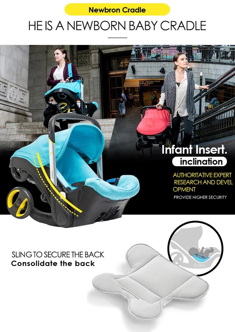 Poussette bébé 4 en 1, bidirectionnelle, multifonctionnelle, poussette bébé nouveau-né 3 en 1, siège