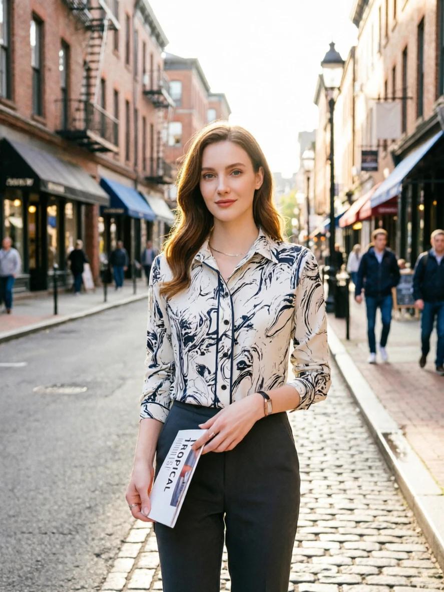 Mode dames chemises nouveau élégant femmes Blouses à manches longues boutonné hauts blusa mujer