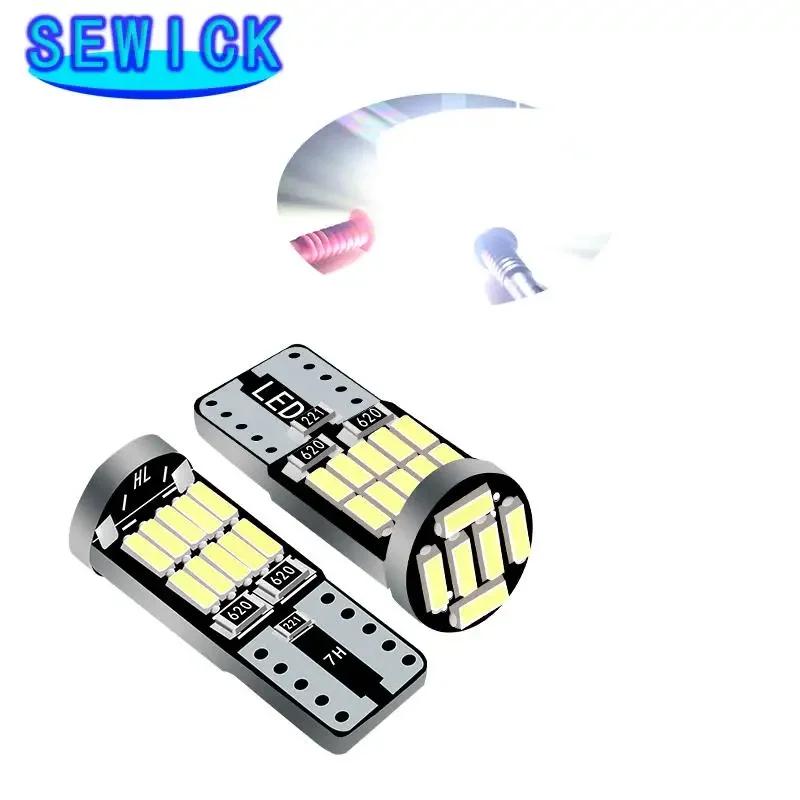 100 pièces T10 W5W 194 501 Led Canbus sans erreur voiture intérieur lumière T10 26SMD 4014 puce blan