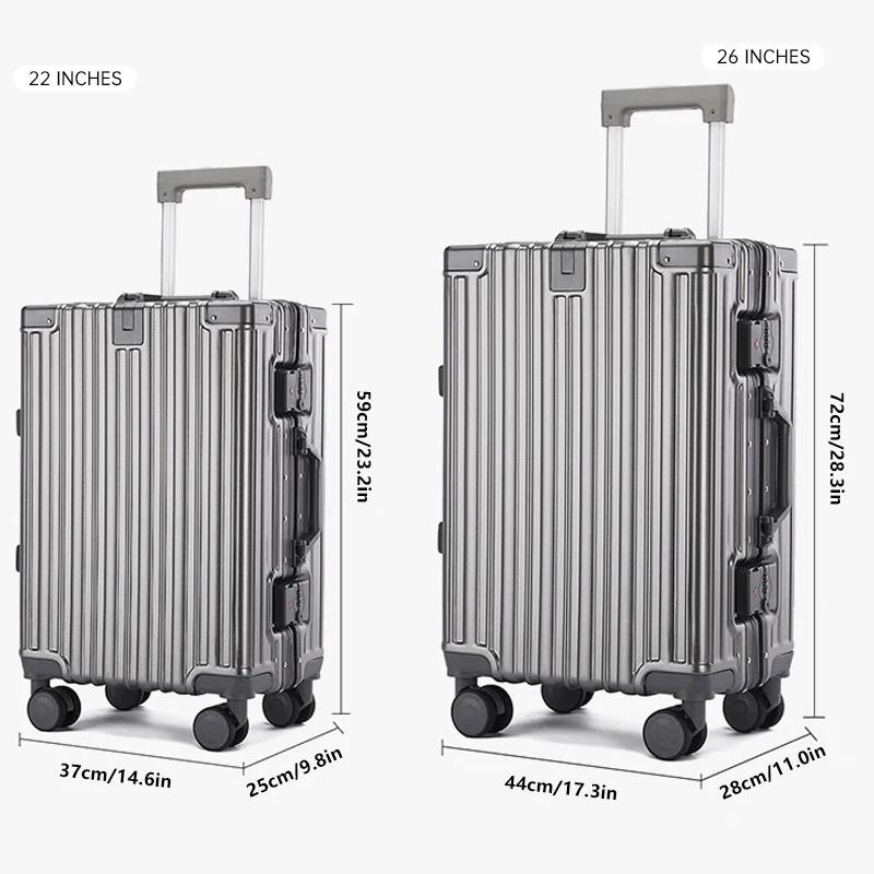 Valise pour homme 2026 Nouvelle valise à roulettes grande capacité, robuste et durable, avec fermetu