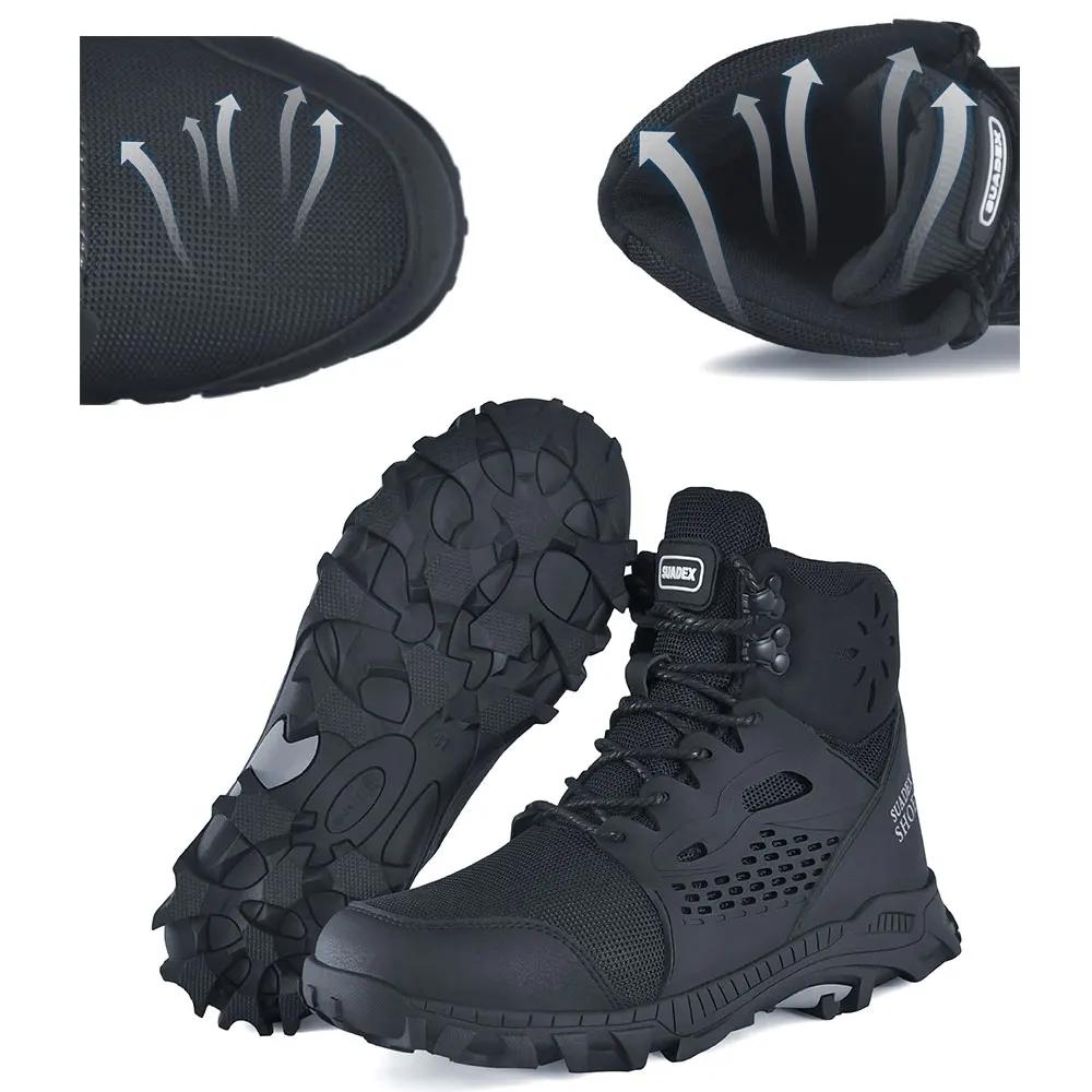 SUADEX-Bottes de sécurité l's pour hommes et femmes, chaussures de travail en acier anti-écrasement,