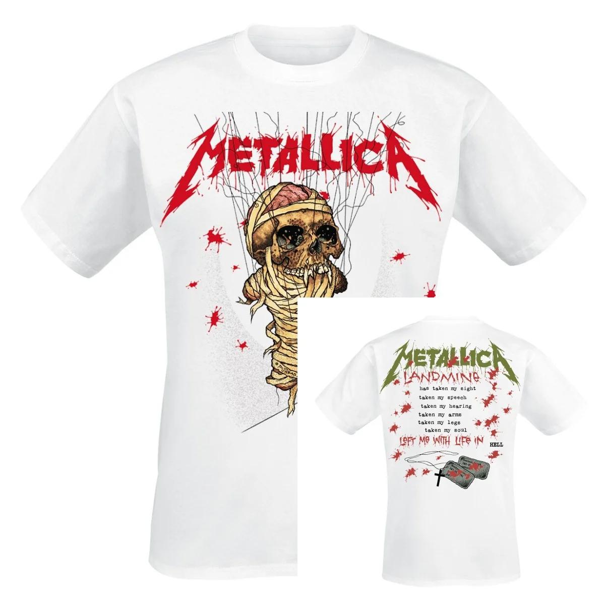 Meilleur T-shirt unisexe en coton avec motif Metallica, manches courtes, style décontracté, vintage,