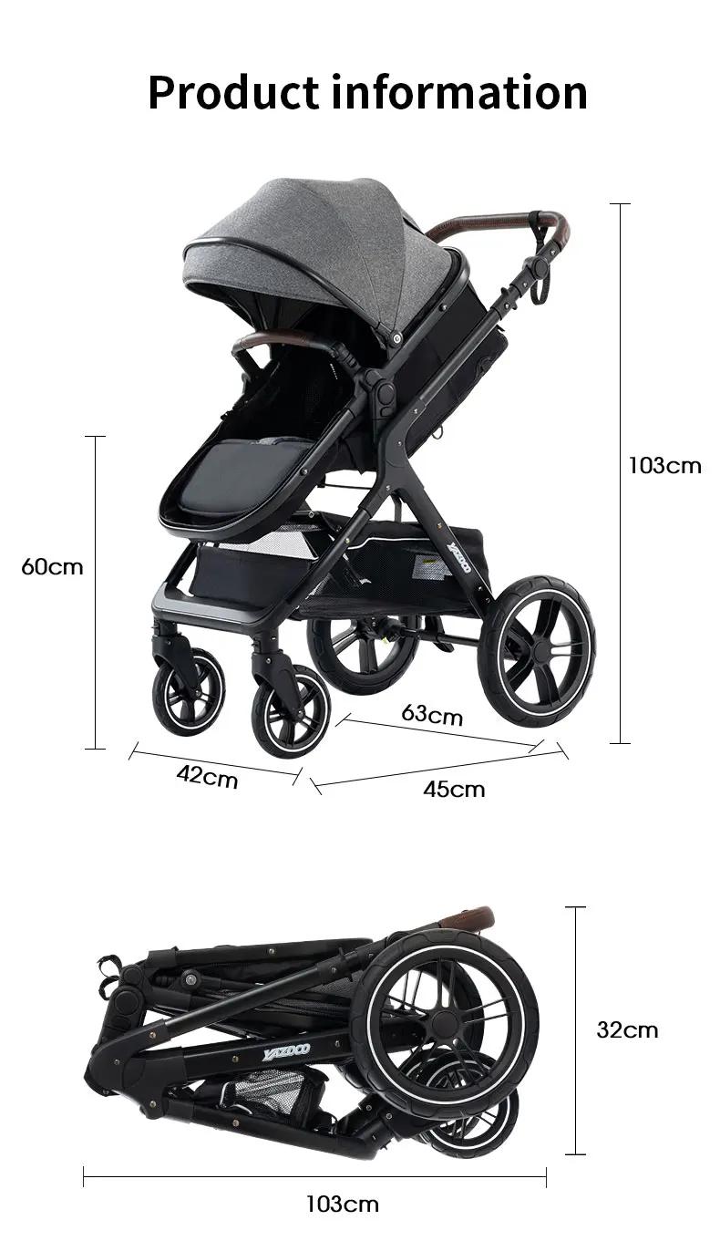 Poussette bébé 3 en 1 facile à plier multifonctionnelle poussette voyage Portable landau siège de sé