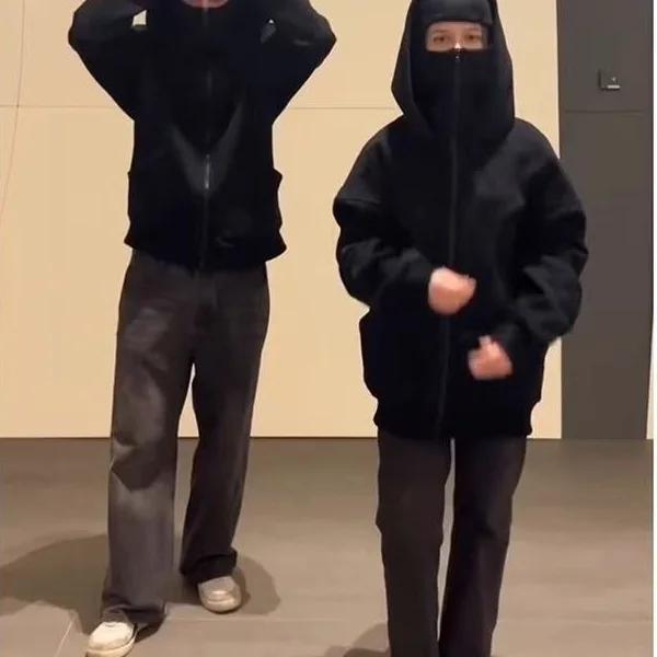 Cagoule gothique Y2K pour hommes et femmes, Harajuku, nouvel article d'hiver, sweat-shirt à Double c