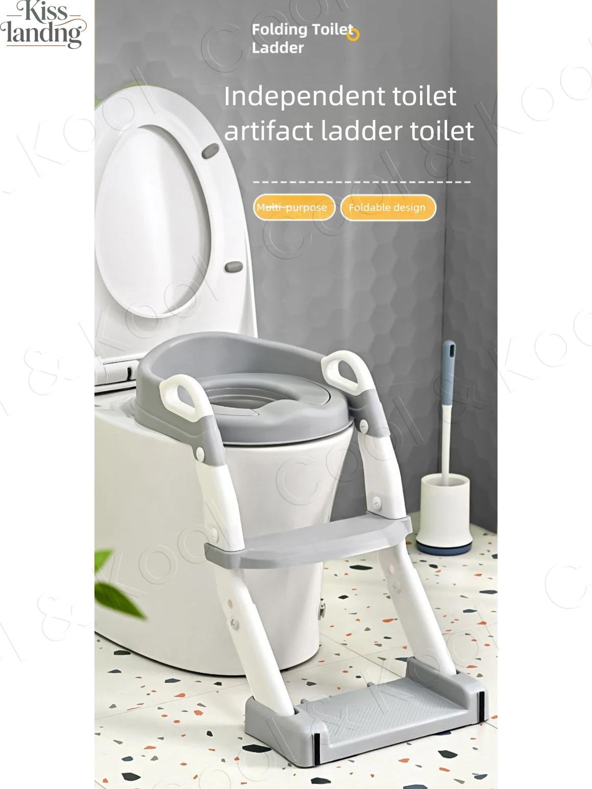 Solution d'apprentissage de la propreté 6-en-1 tout-en-un : siège de toilette pliable avec marchepie
