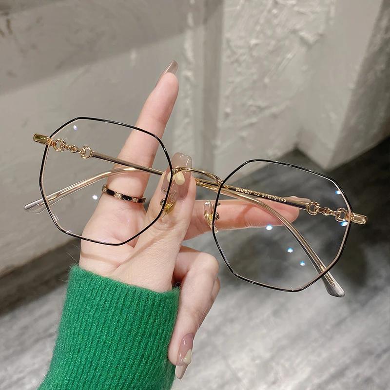 Monture de lunettes bloquant la lumière bleue classique pour femmes, lunettes à charnière à ressort 