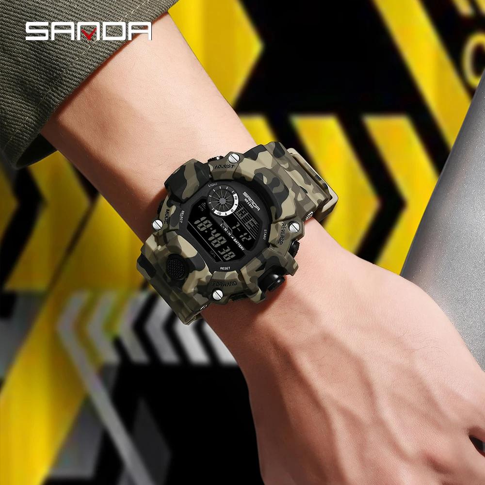 Mode SANDA 2183 hommes Camouflage militaire multi fonctionnel étanche jour veilleuse calendrier homm