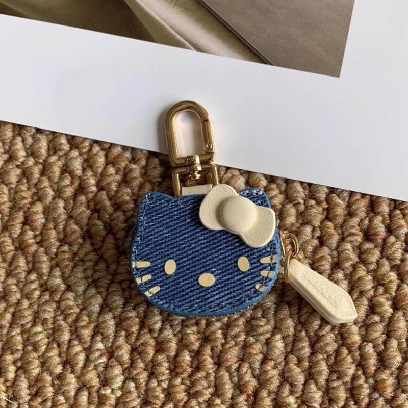 Porte-clés HelloKitty Manga personnalisé en cuir, pendentif pour sac, accessoires de mode, cadeau d'