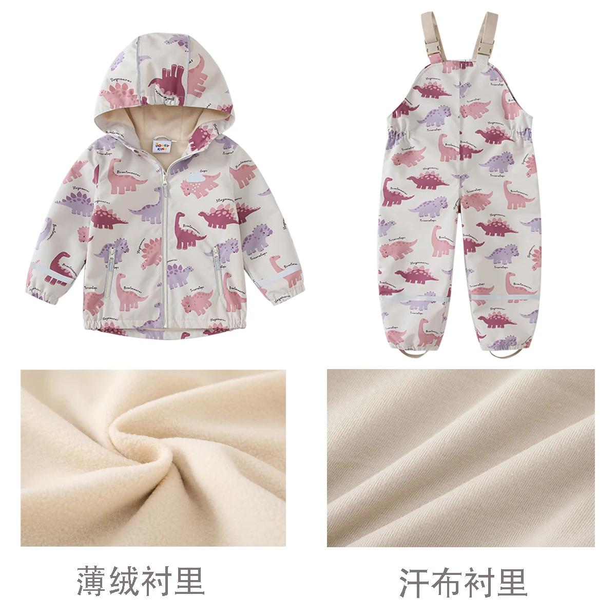 HONEYKING ensembles de vêtements pour enfants imperméable costume bébé salopette imperméable pantalo